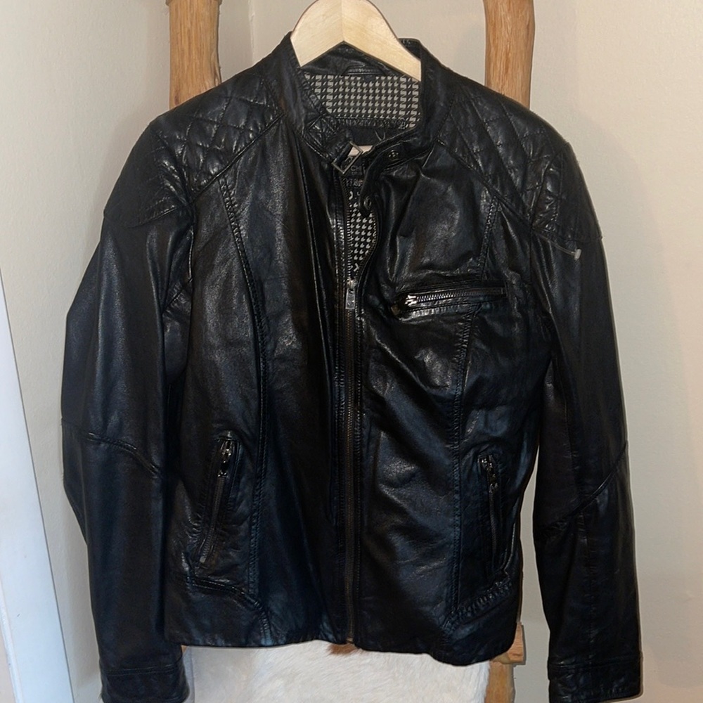 Bod & Christensen 100% Leather Motorcycle Jacket